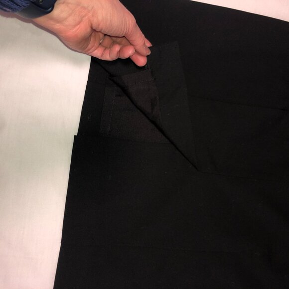 Ann Taylor Factory Size 2 black pencil skirt back vent, hidden zip. Professional - Picture 6 of 8